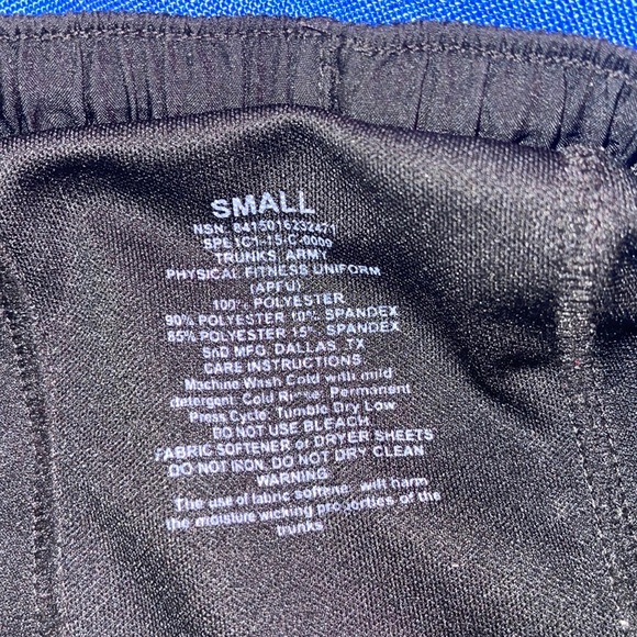US Military Army APFU PT Shorts Physical Fitness Uniform Black Small NWOT - Picture 4 of 4